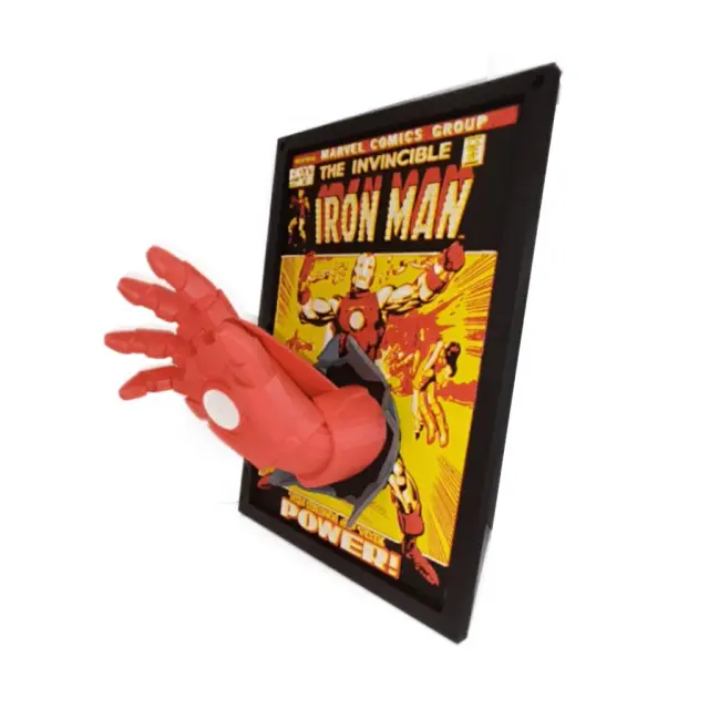 3D Printed Iron Man Comic Cover Pop Out - Handmade 2