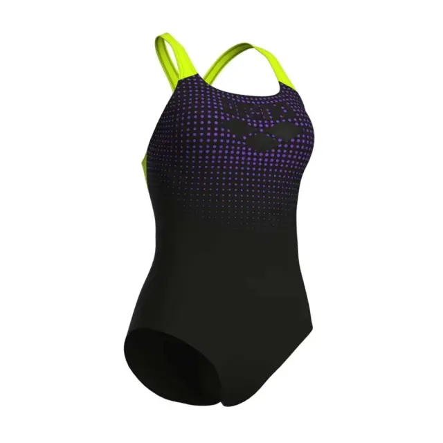 Arena Women's Foggy Dots Swimsuit Μαύρο - Κίτρινο 007986-560 (Arena) 2