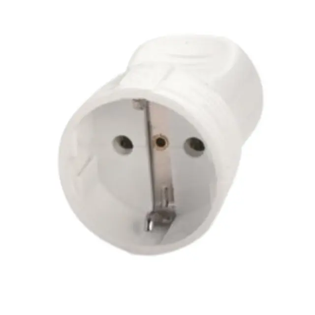 Accessories White Female Plug - Earthed