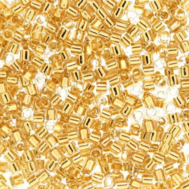 Χάντρα Miyuki Delica 10/0 - DBM0033 - Inside Color Lined Crystal/24K Gold ~5gr