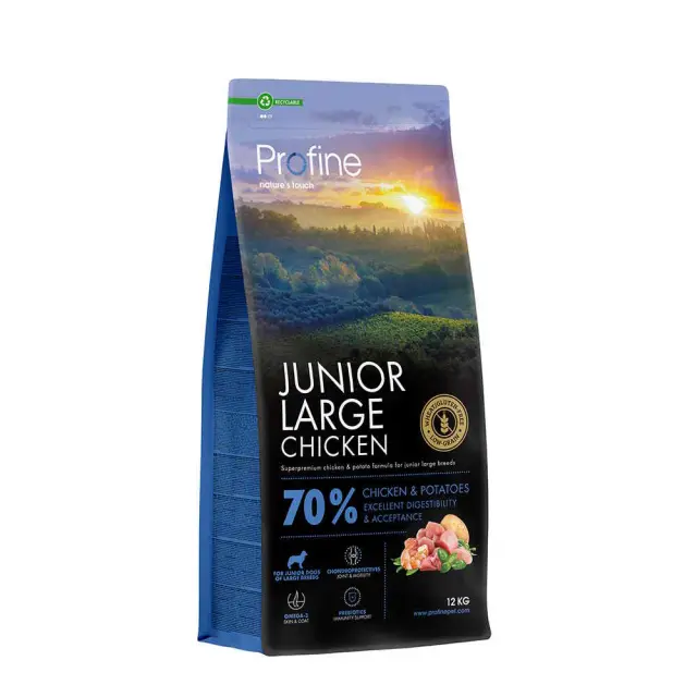 Profine Dog Junior Large Chicken 12Kg Μονόχρωμο