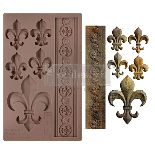 Καλούπι Redesign Prima Marketing 13x25cm, Fleur De Lis En Or
