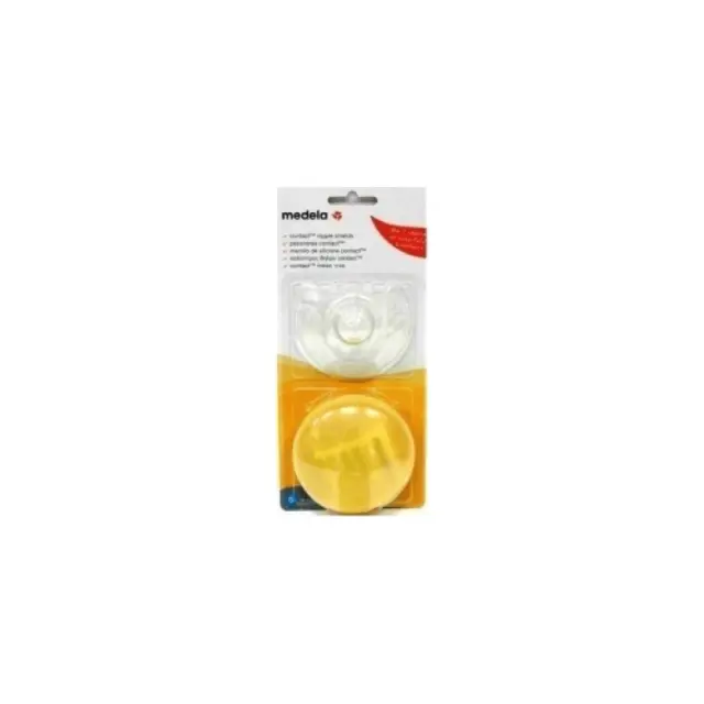 Medela Contact Nipple Shields – Ψευδοθηλές Σιλικόνης με θήκη, Μέγεθος Medium, 2 τεμάχια