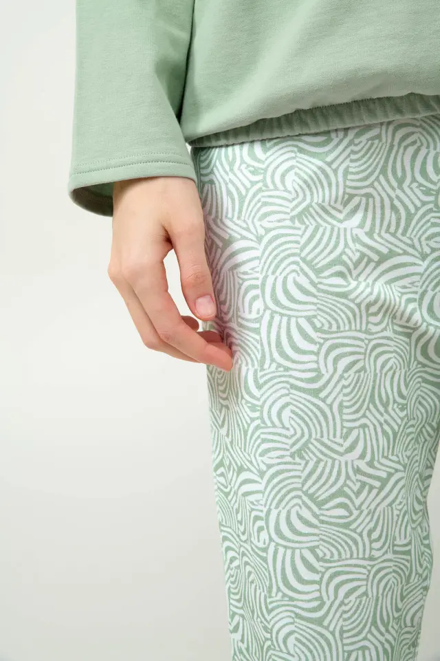 Χειμερινή Γυναικεία Φούτερ Πυτζάμα Vamp 23263 GREEN FROSTY 2