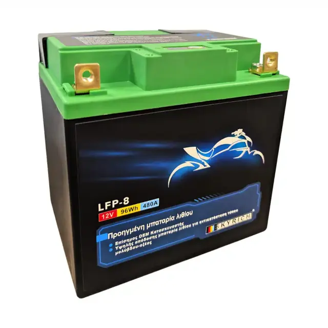 Μπαταρία Εκκίνησης Λιθίου 12V 8Ah 480A LFP-08 Skyrich