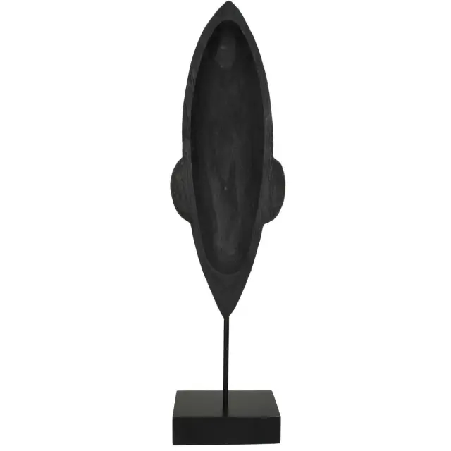 Διακοσμητικό Μάσκα Καφέ Polyresin 15.5x9x48cm 3