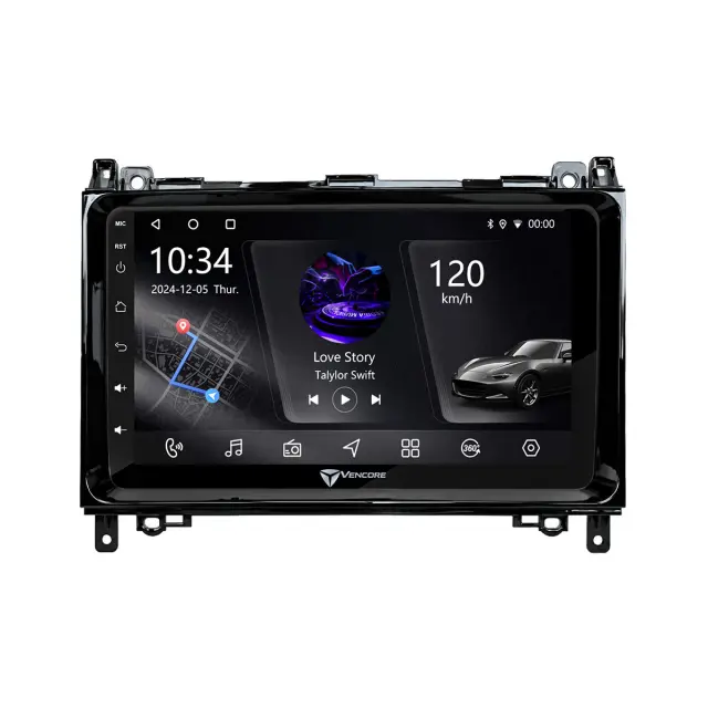 VenCore Οθόνη Multimedia Android 15 9" PX5S Octa-Core 2GB/32GB IPS με Πρόσοψη, CarPlay, Android Auto και Υποστήριξη Κάμερας 360° για Mercedes A-Class W169 2004-2011 – Μαύρη (3236-10005-0759B3) 2