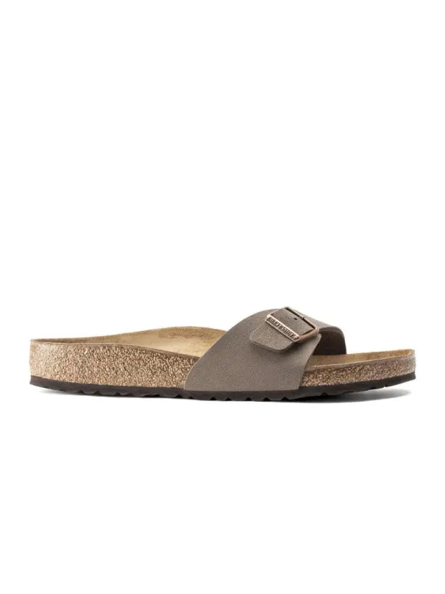 Birkenstock Πέδιλα Unisex Birko-Flor-Nubuck(ανθεκτικό υλικό της Birkenstock-επιτρέπει την επαφή με το νερό) Καφέ BIR/MADRID 040093 MOCCA 3