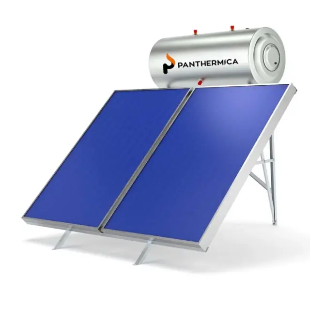 Panthermica Ηλιακός Θερμοσίφωνας 160lt, Επιλεκτικός 3,0τμ, INOX Κάλυμμα, Διπλής Ενέργειας – Ταράτσα