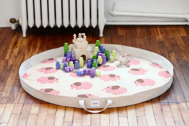 3 Sprouts Στρώμα παιχνιδιού και Τσάντα 2 σε 1 Elephant Pink - 0812895000481 - 0213-IPMELE 3