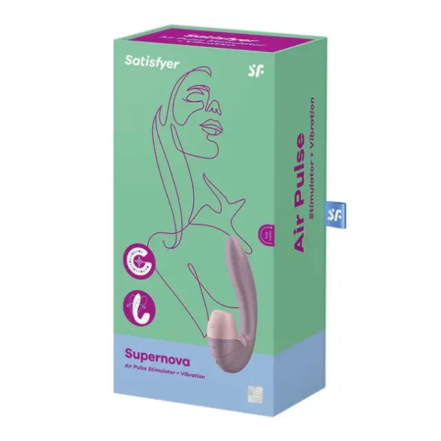 Satisfyer Supernova Old Rose – Rabbit 2 σε 1 με Air Pulse & Δόνηση (USB, Αδιάβροχο)