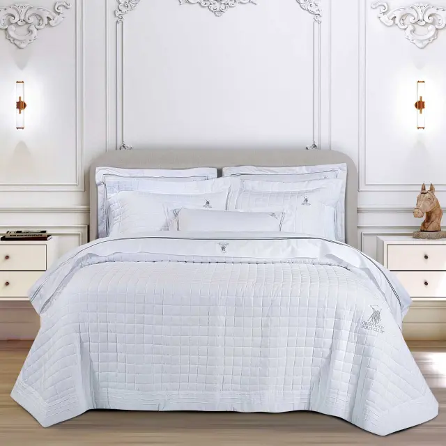 Κουβερλί 240x250 King Size Classic Greenwich Polo Club 2354 White 100% Microfiber