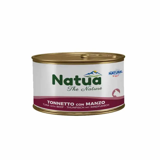 Υγρή Τροφή Γάτας Natua Τόνος με Μοσχάρι σε Ζελέ 85gr