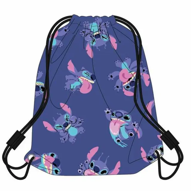 Cerda Backpack / Τσάντα Πλάτης (Πουγκί) Υφασμάτινη με Κορδόνια: Stitch (μωβ) 2