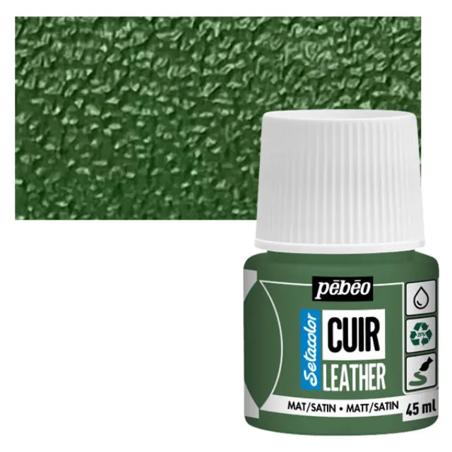 Pebeo Χρώμα Δέρματος Setacolor Leather - 17 Khaki Green - 45ml