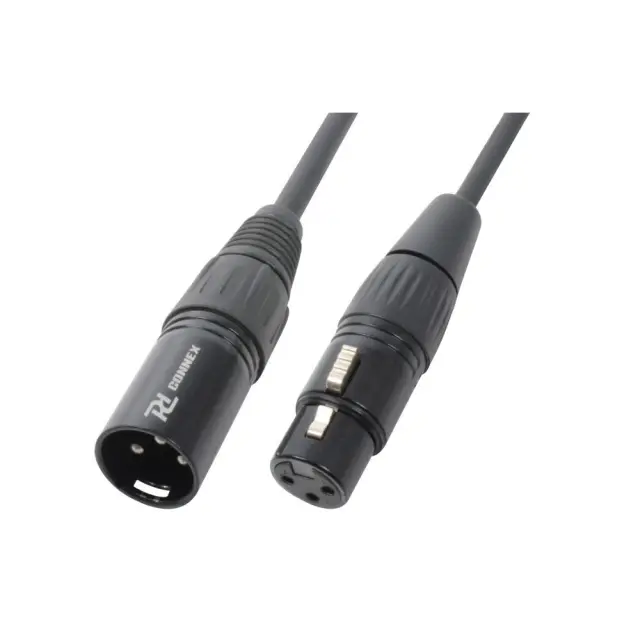 POWER DYNAMICS CONNEX CABLE XLR MALE - XLR FEMALE 20.0m 7mm BLACK