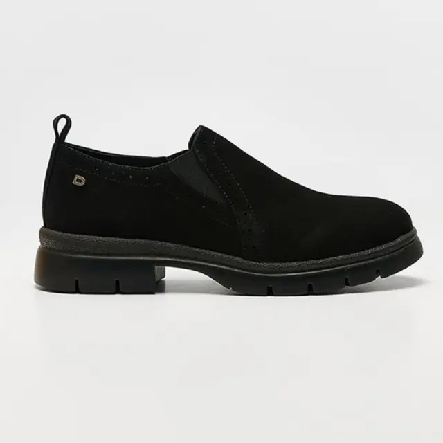 Donna Serena Μοκασίνια-Loafers Γυναικείο δέρμα Nubuck Μαύρο DSE/5394 NERO
