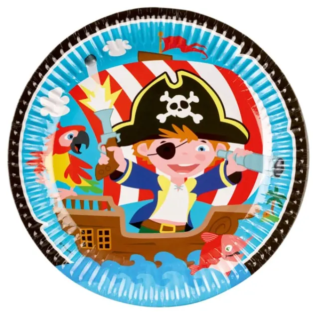 Πιάτα χαρτ. φαγητού 23εκ Pirate /8 τεμ