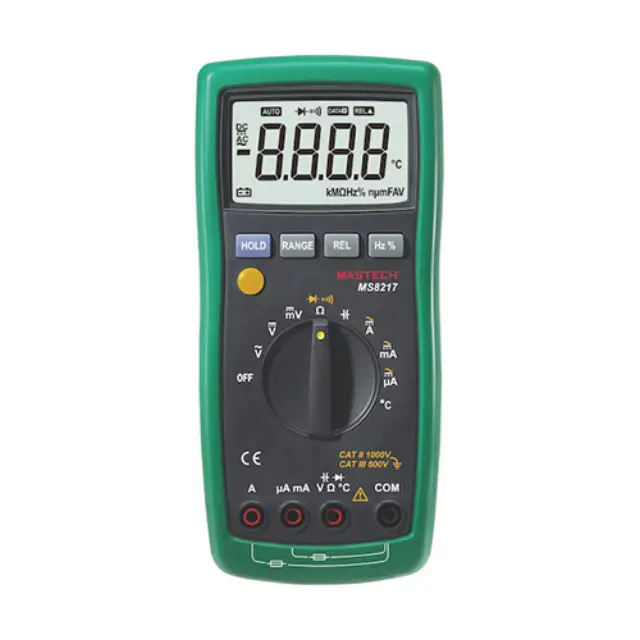 Mastech MS8217 Ψηφιακό Πολύμετρο με Καπασιτόμετρο με Μέτρηση AC / DC / Αντίστασης / Χωρητικότητας / Θερμοκρασίας