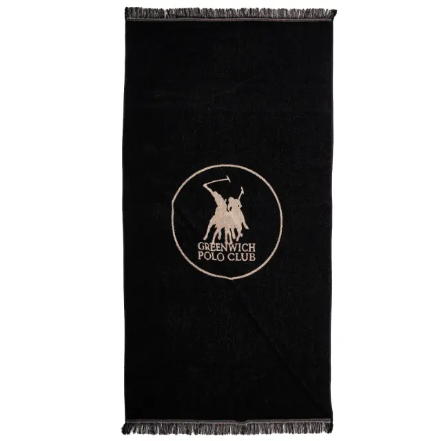 Πετσέτα Θαλάσσης 90x180 400gsm Greenwich Polo Club Essential 5239 Black 100% βαμβακερό