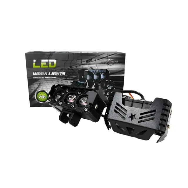Growpal Προβολάκι Μηχανής ή Αυτοκινήτου Led 2τμχ λευκό και κίτρινο φως - Led work light z696684