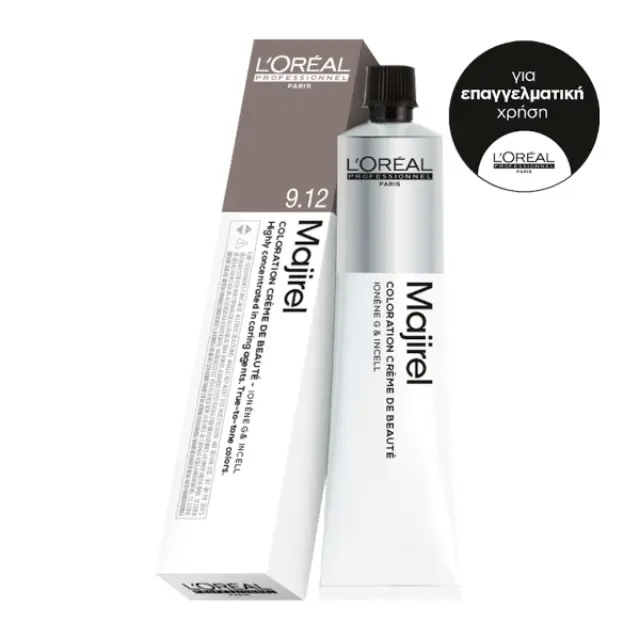L'Oreal Professionnel Majirel 50ml | Απόχρωση 9.12 Ξανθό Πολύ Ανοιχτό Σαντρέ Ιριζέ