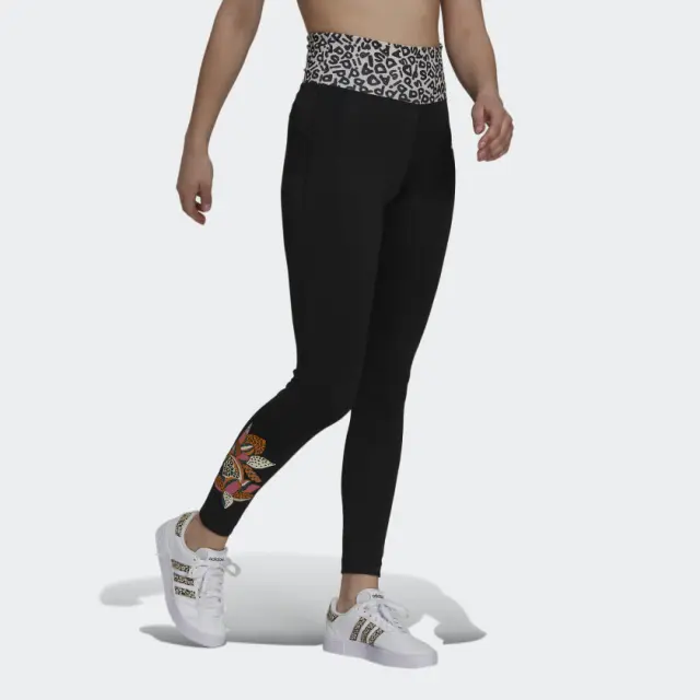 Adidas Farm Rio Feel Brilliant AEROREADY Γυναικείο Μακρύ Κολάν Ψηλόμεσο GS6340 Μαύρο