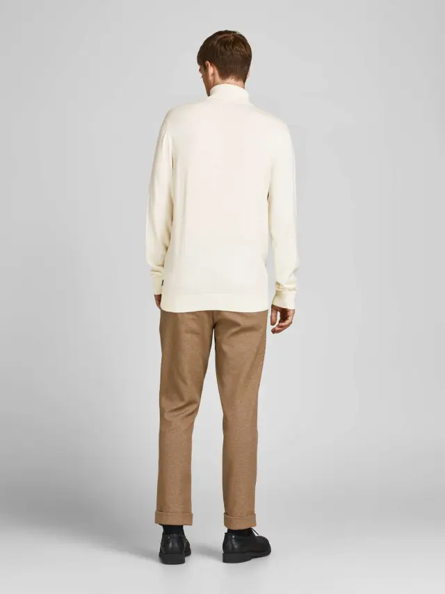 JJEEMIL KNIT ROLL NECK NOOS Cloud Dancer 2