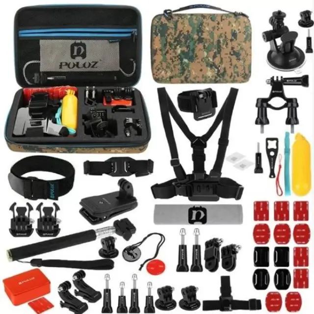 Σετ Αξεσουάρ 53 σε 1 για Action Cameras ZY-907 σχέδιο κάμο