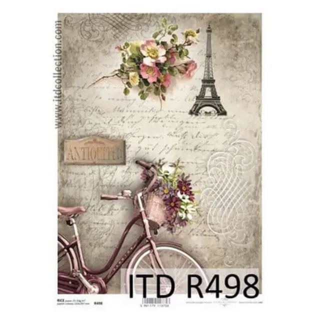 Ριζόχαρτο ITD, 21x29cm, Paris on a bike, R498