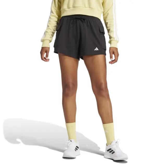 adidas Essentials Small Logo French Terry Cargo Short (JD9944-Black) - Μαύρο