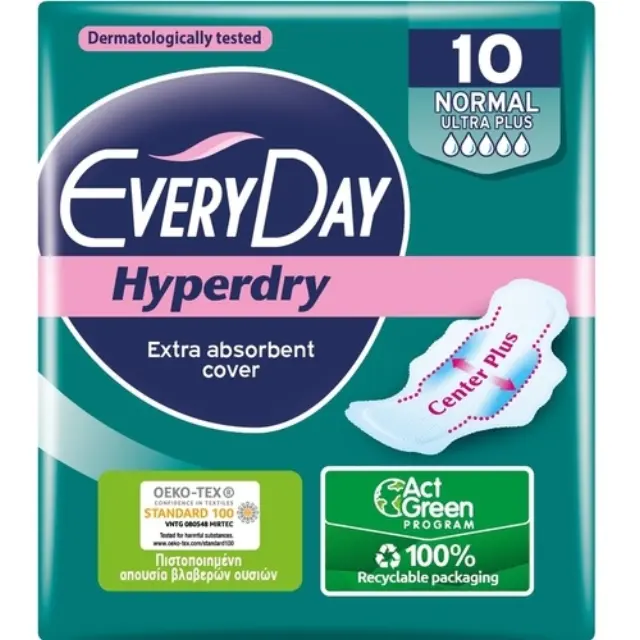 Everyday Σερβιέτες Hyperdry Ultra Plus Normal Eliptica 10τμχ