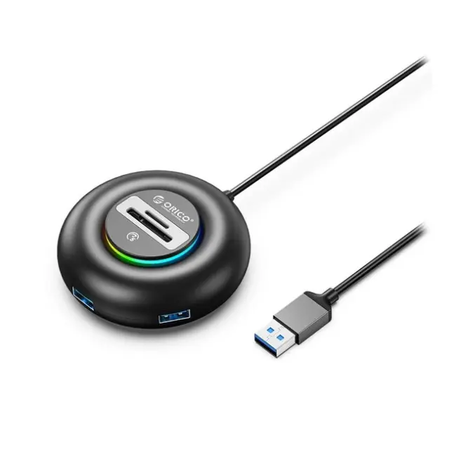 Orico Docking Station YXR4 RGB USB-A 3.0 with SD & microSD Reader 1.8m Black