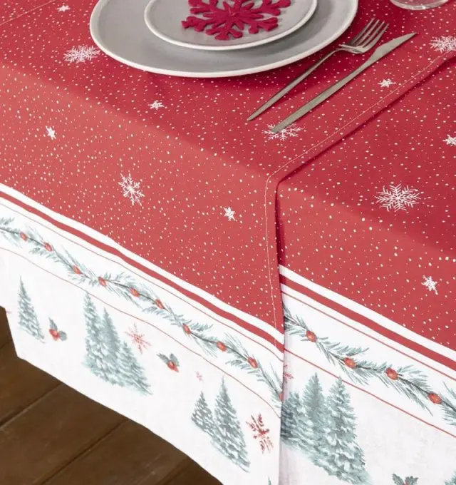Ράνερ 45x140 Christmas Nima North Pole Red 50% Βαμβάκι-50% Πολυέστερ 2