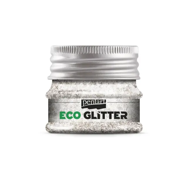 ECO Glitter Pentart, Silver coarse 15gr 2