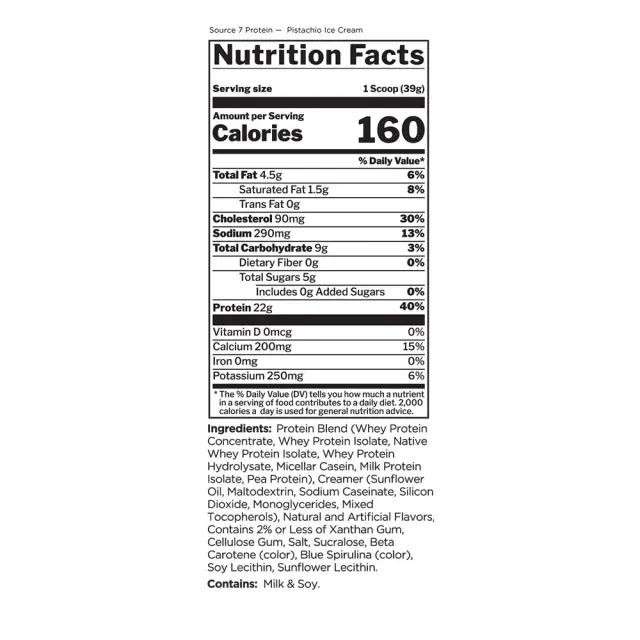 Rule1 Source 7 Protein Pistachio Ice Cream, 21 Servings 2