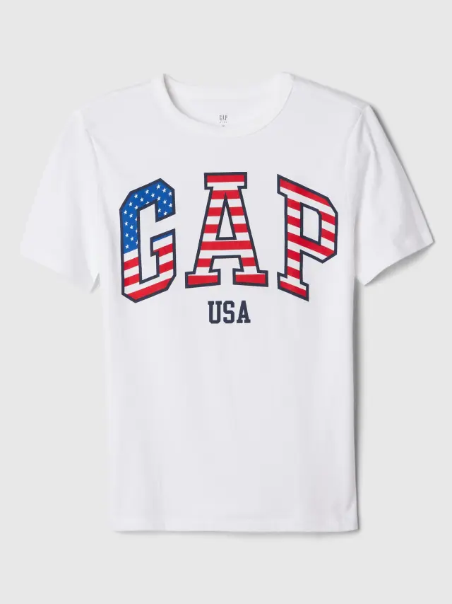 Παιδική Gap Logo Μπλούζα american flag - S