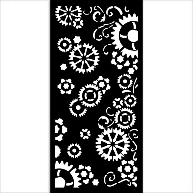 Thick Stencil 12x25cm, Stamperia, Gear up for Christmas, Gears