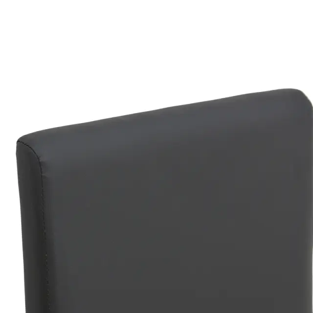 Καρέκλα Zeben pakoworld μαύρο PU με πόδι μαύρο rubberwood 43,5x55,5x93,5εκ | Συσκευασία 2 τμχ 2