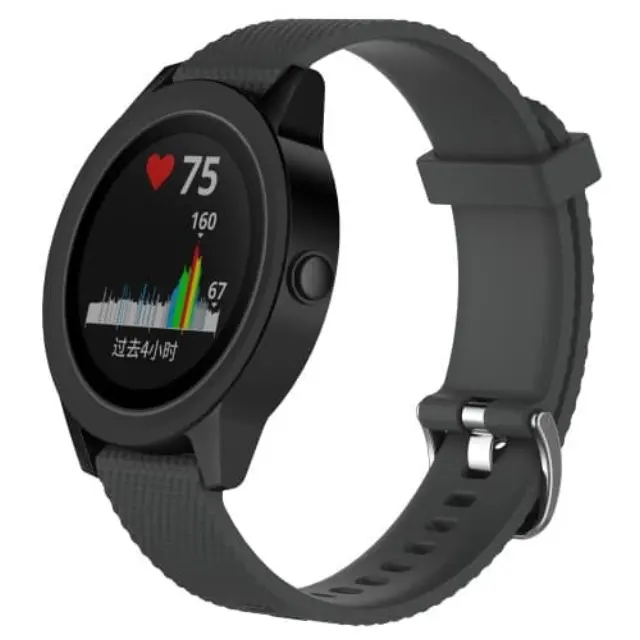 Λουράκι Σιλικόνης Dark Grey για Vivoactive 3/ Vivomove/ Amazfit Bip/ Galaxy Watch 42mm/GTS (fits all 20mm)