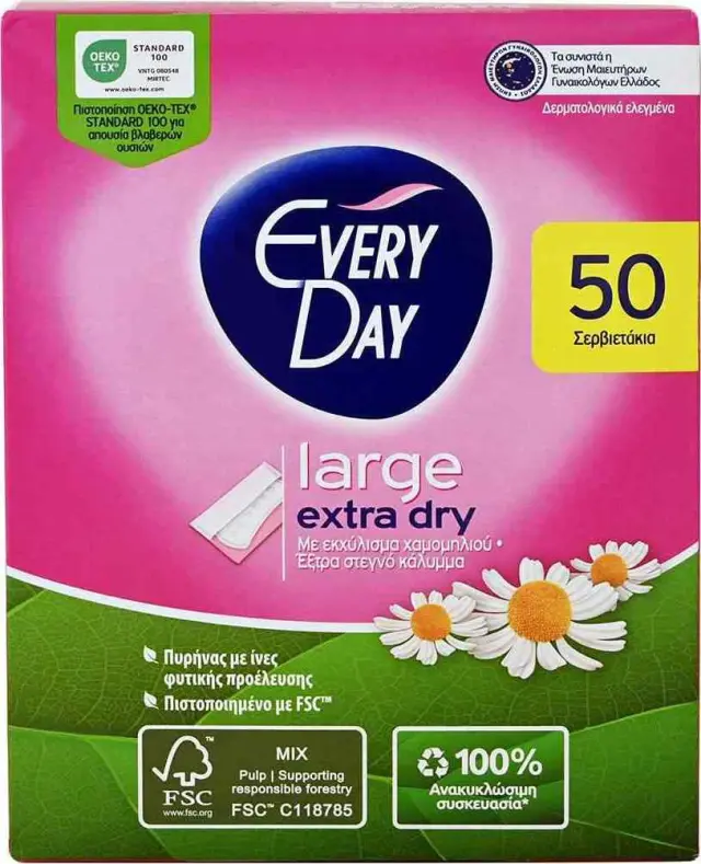 Every Day Regular Large Σερβιετάκια Ημερήσια 50τμχ