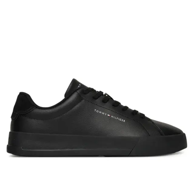 Ανδρικά Δερμάτινα Sneakers Tommy Hilfiger FM0FM05367 0GJ Μαύρα Μαύρο - 41