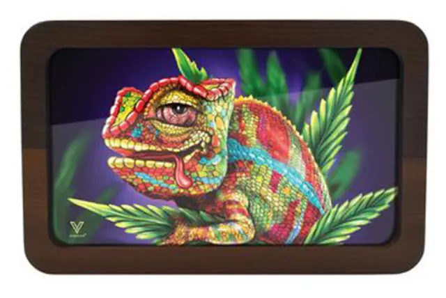 V-Syndicate Rolling Tray Ξύλινος Δίσκος Chameleon 3D - Medium (30x18cm)