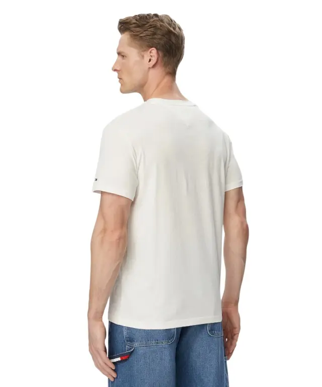 Tommy Hilfiger - Ανδρικό T-shirt Tjw Sign Slim Fit DM0DM22538-YBH Εκρού 2
