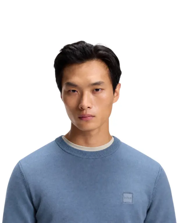 Hugo Boss - Ανδρικό Πλεκτό Πουλόβερ Kanovano_S 50527583-424 Μπλε 3
