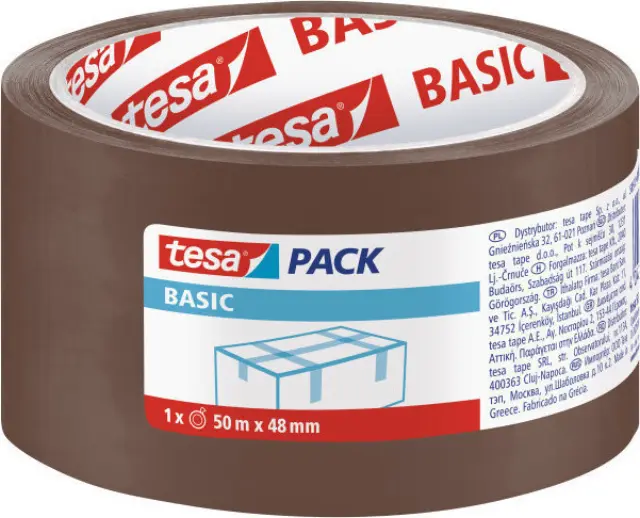 Tesa Ταινία Συσκευασίας Basic Καφέ 48mm x 50m