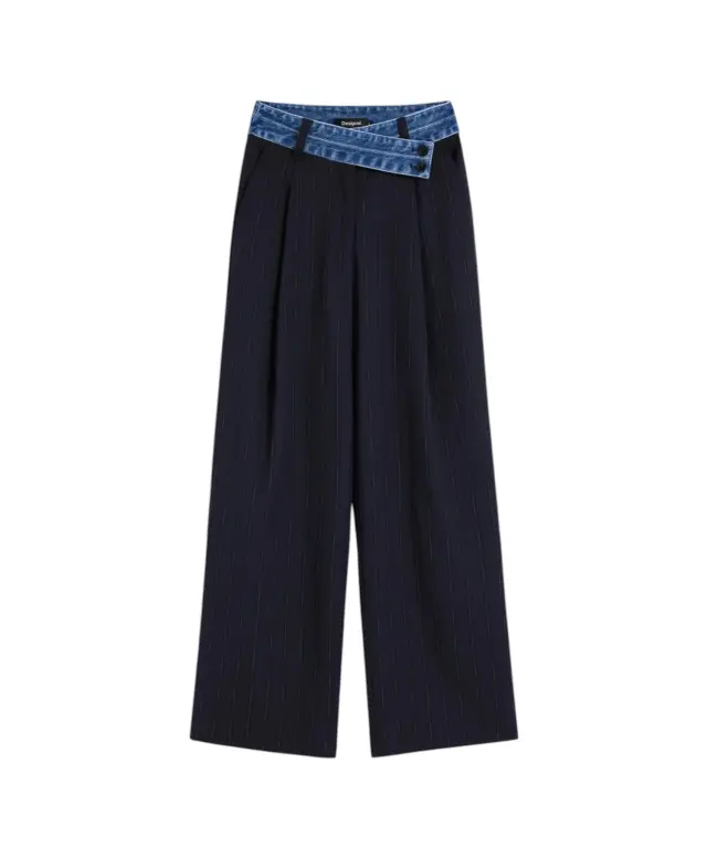 Desigual - Γυναικείο Υφασμάτινο Παντελόνι Laila 26WWPW05-5000 Μπλε Σκούρο