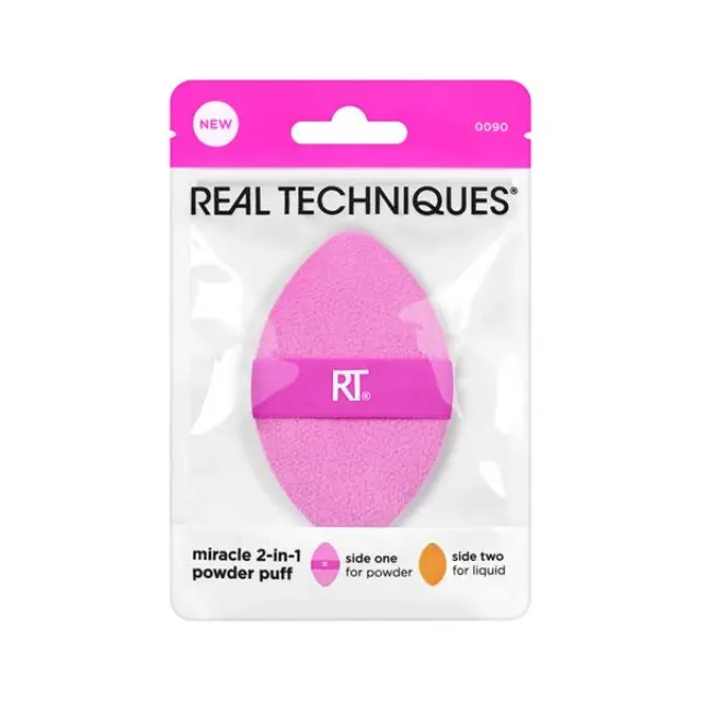 Real Techniques Σφουγγαράκι Μακιγιαζ Πολλαπλών Χρήσεων 2-In-1 Powder Puff