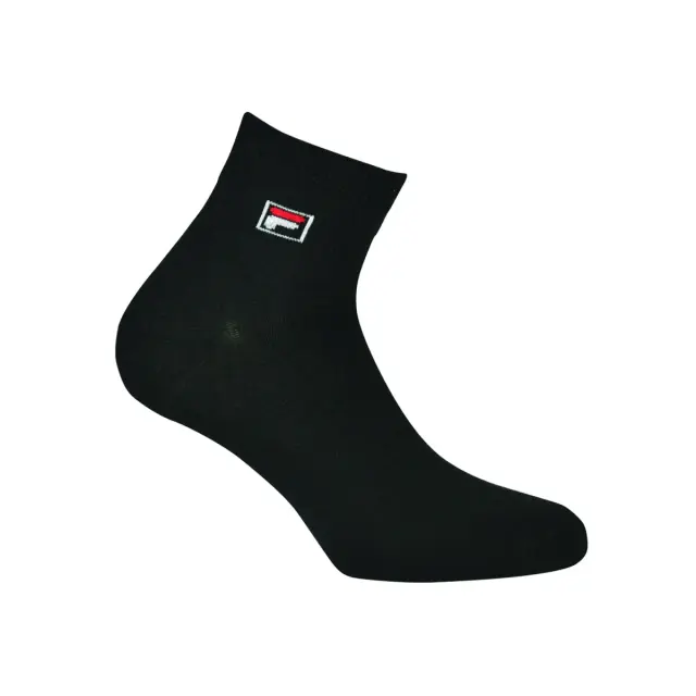 FILA Unisex Κάλτσες Quarter Plain - 3 Ζεύγη, Χρώμα Μαύρο - 35-38 2