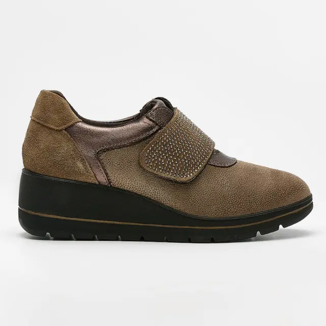 Imac Sneakers Γυναικείο ύφασμα/δέρμα Nubuck Καφέ IMA/655760 SINTP./TAUPE